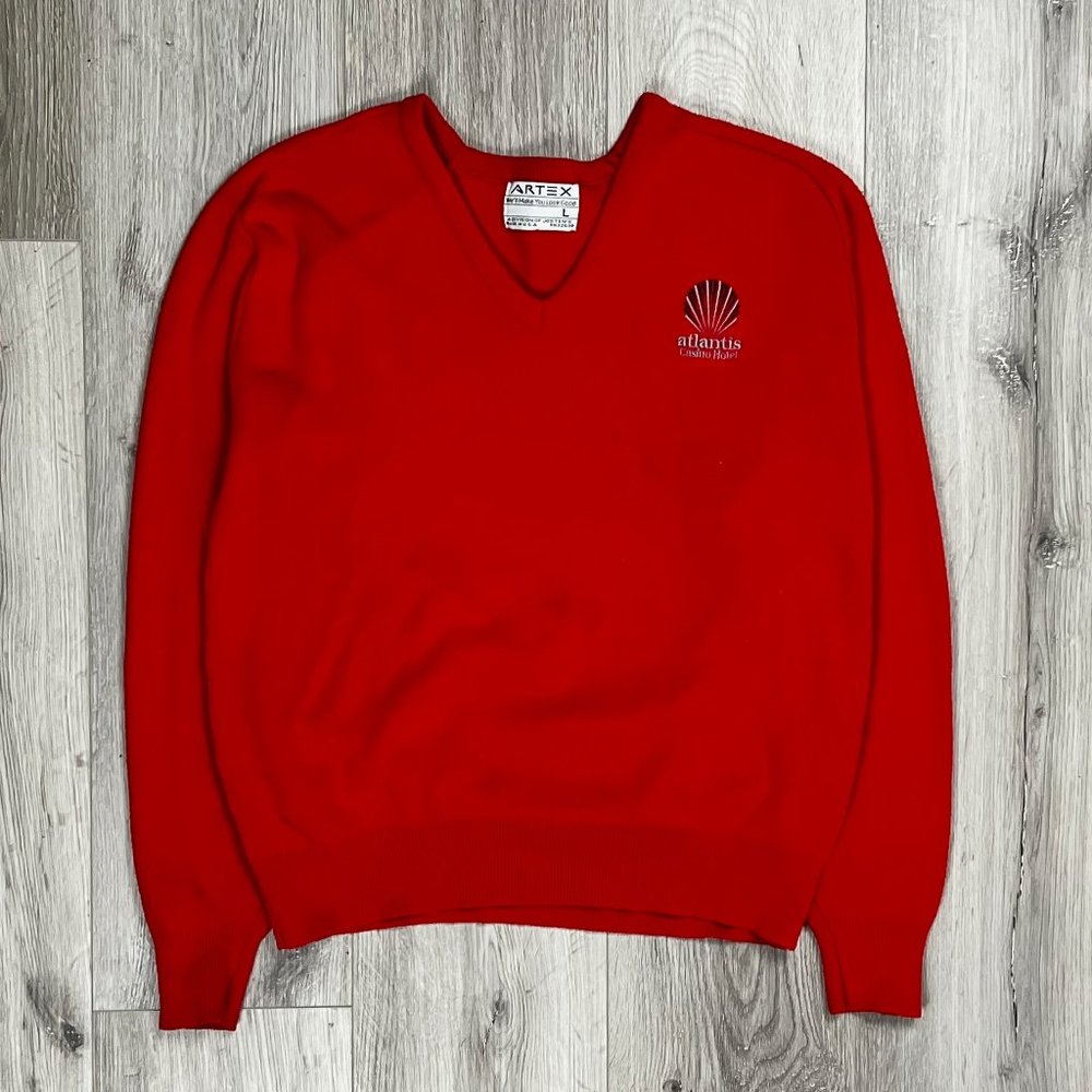 Atlantis Casino Hotel Vintage Artex A Division Of Josten's Made in USA Red Large